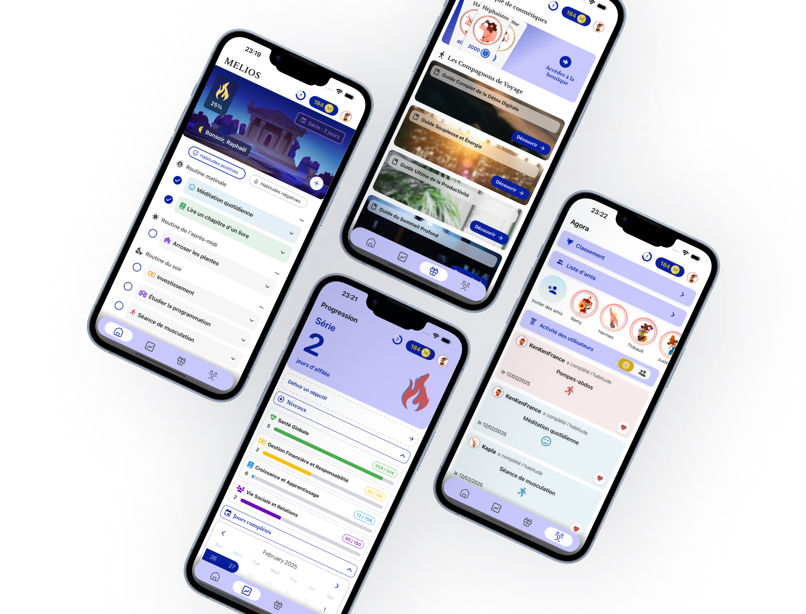 Aperçu de l'application Melios